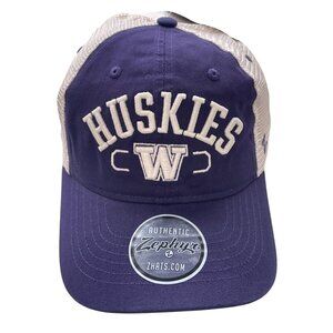 Zephyr Washington Huskies Baseball Cap One Size Mesh Snapback Purple White NEW